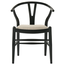 Load image into Gallery viewer, Coaster Crestmont Wood Wishbone Dining Side Chair Black (Set of 2)
