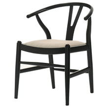 Load image into Gallery viewer, Coaster Crestmont Wood Wishbone Dining Side Chair Black (Set of 2)