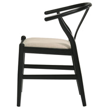 Load image into Gallery viewer, Coaster Crestmont Wood Wishbone Dining Side Chair Black (Set of 2)