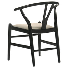 Load image into Gallery viewer, Coaster Crestmont Wood Wishbone Dining Side Chair Black (Set of 2)