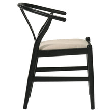 Load image into Gallery viewer, Coaster Crestmont Wood Wishbone Dining Side Chair Black (Set of 2)