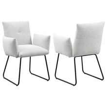 Load image into Gallery viewer, Coaster Ackland Upholstered Dining Arm Chair Light Grey (Set of 2)