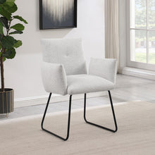 Load image into Gallery viewer, Coaster Ackland Upholstered Dining Arm Chair Light Grey (Set of 2)