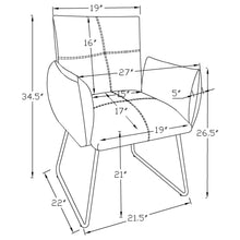 Load image into Gallery viewer, Coaster Ackland Upholstered Dining Arm Chair Light Grey (Set of 2)