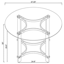 Load image into Gallery viewer, Coaster Keeling 47-inch Round Glass Top Acrylic Dining Table Chrome