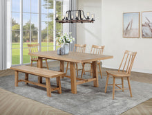 Load image into Gallery viewer, Coaster Middleton 6-piece Extension Leaf Dining Set Natural Brown