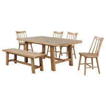 Load image into Gallery viewer, Coaster Middleton 6-piece Extension Leaf Dining Set Natural Brown
