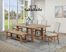 Load image into Gallery viewer, Coaster Middleton 6-piece Extension Leaf Dining Set Brown and Beige