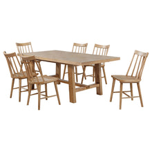 Load image into Gallery viewer, Coaster Middleton 7-piece Extension Leaf Dining Set Natural Brown
