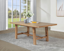 Load image into Gallery viewer, Coaster Middleton 76-inch Extension Leaf Dining Table Natural Brown
