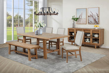 Load image into Gallery viewer, Coaster Middleton 76-inch Extension Leaf Dining Table Natural Brown