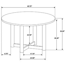 Load image into Gallery viewer, Coaster Crestmore 46-inch Round Wood Dining Table Walnut
