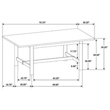 Load image into Gallery viewer, Coaster Crestmore 71-inch Rectangular Wood Dining Table Walnut