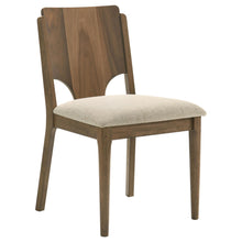 Load image into Gallery viewer, Coaster Crestmore Dining Chair Upholstered Seat Walnut (Set of 2)
