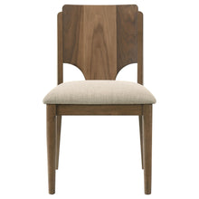Load image into Gallery viewer, Coaster Crestmore Dining Chair Upholstered Seat Walnut (Set of 2)