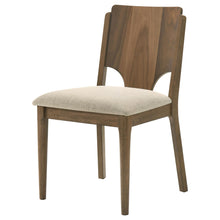 Load image into Gallery viewer, Coaster Crestmore Dining Chair Upholstered Seat Walnut (Set of 2)