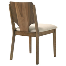 Load image into Gallery viewer, Coaster Crestmore Dining Chair Upholstered Seat Walnut (Set of 2)