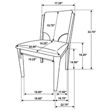 Load image into Gallery viewer, Coaster Crestmore Dining Chair Upholstered Seat Walnut (Set of 2)