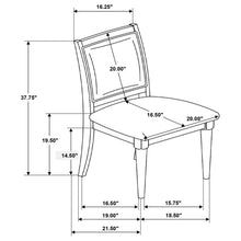 Load image into Gallery viewer, Coaster Onslow Upholstered Dining Side Chair Dark Brown (Set of 2)