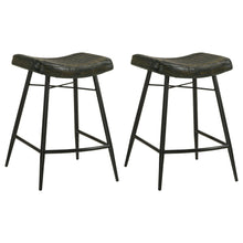 Load image into Gallery viewer, Coaster Bayu Leather Upholstered Counter Stool Espresso (Set of 2)