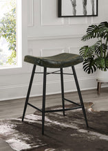 Load image into Gallery viewer, Coaster Bayu Leather Upholstered Counter Stool Espresso (Set of 2)