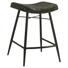 Load image into Gallery viewer, Coaster Bayu Leather Upholstered Counter Stool Espresso (Set of 2)