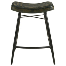 Load image into Gallery viewer, Coaster Bayu Leather Upholstered Counter Stool Espresso (Set of 2)