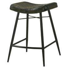 Load image into Gallery viewer, Coaster Bayu Leather Upholstered Counter Stool Espresso (Set of 2)