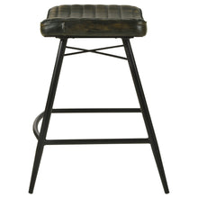 Load image into Gallery viewer, Coaster Bayu Leather Upholstered Counter Stool Espresso (Set of 2)