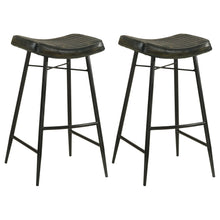Load image into Gallery viewer, Coaster Bayu Leather Upholstered Bar Stool Espresso (Set of 2)