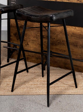 Load image into Gallery viewer, Coaster Bayu Leather Upholstered Bar Stool Espresso (Set of 2)