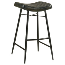 Load image into Gallery viewer, Coaster Bayu Leather Upholstered Bar Stool Espresso (Set of 2)