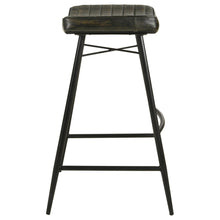 Load image into Gallery viewer, Coaster Bayu Leather Upholstered Bar Stool Espresso (Set of 2)