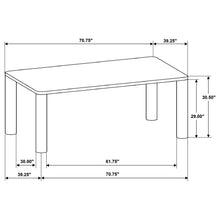 Load image into Gallery viewer, Coaster Castlewood 5-piece 71-inch Rectangular Dining Set Brown Oak