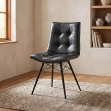Load image into Gallery viewer, Coaster Aiken Faux Leather Upholstered Dining Side Chair Charcoal Grey (Set of 4)