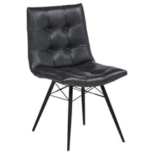 Load image into Gallery viewer, Coaster Aiken Faux Leather Upholstered Dining Side Chair Charcoal Grey (Set of 4)