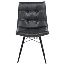 Load image into Gallery viewer, Coaster Aiken Faux Leather Upholstered Dining Side Chair Charcoal Grey (Set of 4)
