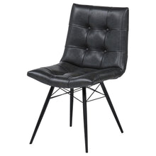 Load image into Gallery viewer, Coaster Aiken Faux Leather Upholstered Dining Side Chair Charcoal Grey (Set of 4)