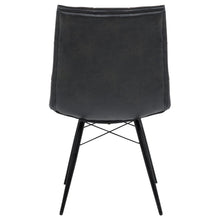 Load image into Gallery viewer, Coaster Aiken Faux Leather Upholstered Dining Side Chair Charcoal Grey (Set of 4)