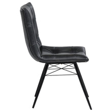 Load image into Gallery viewer, Coaster Aiken Faux Leather Upholstered Dining Side Chair Charcoal Grey (Set of 4)