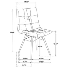 Load image into Gallery viewer, Coaster Aiken Faux Leather Upholstered Dining Side Chair Charcoal Grey (Set of 4)