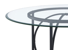 Load image into Gallery viewer, Coaster Levy 48-inch Round Glass Top Dining Table Matte Black