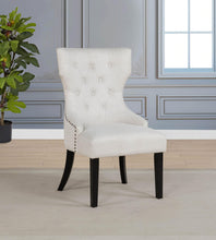 Load image into Gallery viewer, Coaster Baney Fabric Upholstered Dining Side Chair Cream and Black