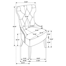 Load image into Gallery viewer, Coaster Baney Fabric Upholstered Dining Side Chair Cream and Black