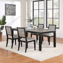 Load image into Gallery viewer, Coaster Elodie 5-piece Rectangular Extension Leaf Dining Set Black