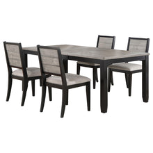 Load image into Gallery viewer, Coaster Elodie 5-piece Rectangular Extension Leaf Dining Set Grey and Black