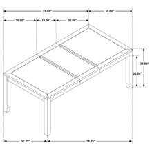 Load image into Gallery viewer, Coaster Elodie 5-piece Rectangular Extension Leaf Dining Set Grey and Black