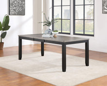 Load image into Gallery viewer, Coaster Elodie Rectangular 78-inch Extension Leaf Dining Table Grey and Black