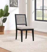 Load image into Gallery viewer, Coaster Elodie Wood Dining Side Chair Grey and Black (Set of 2)