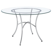 Load image into Gallery viewer, Coaster Kline 48-inch Round Glass Top Dining Table Chrome